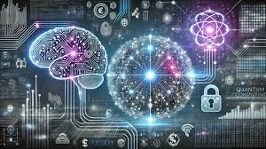 Quantum security and AI protection visualization